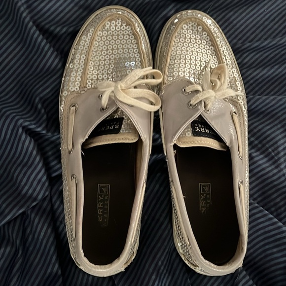 Used sperry topsider sequin boat shoes 8.5 m - Picture 2 of 8
